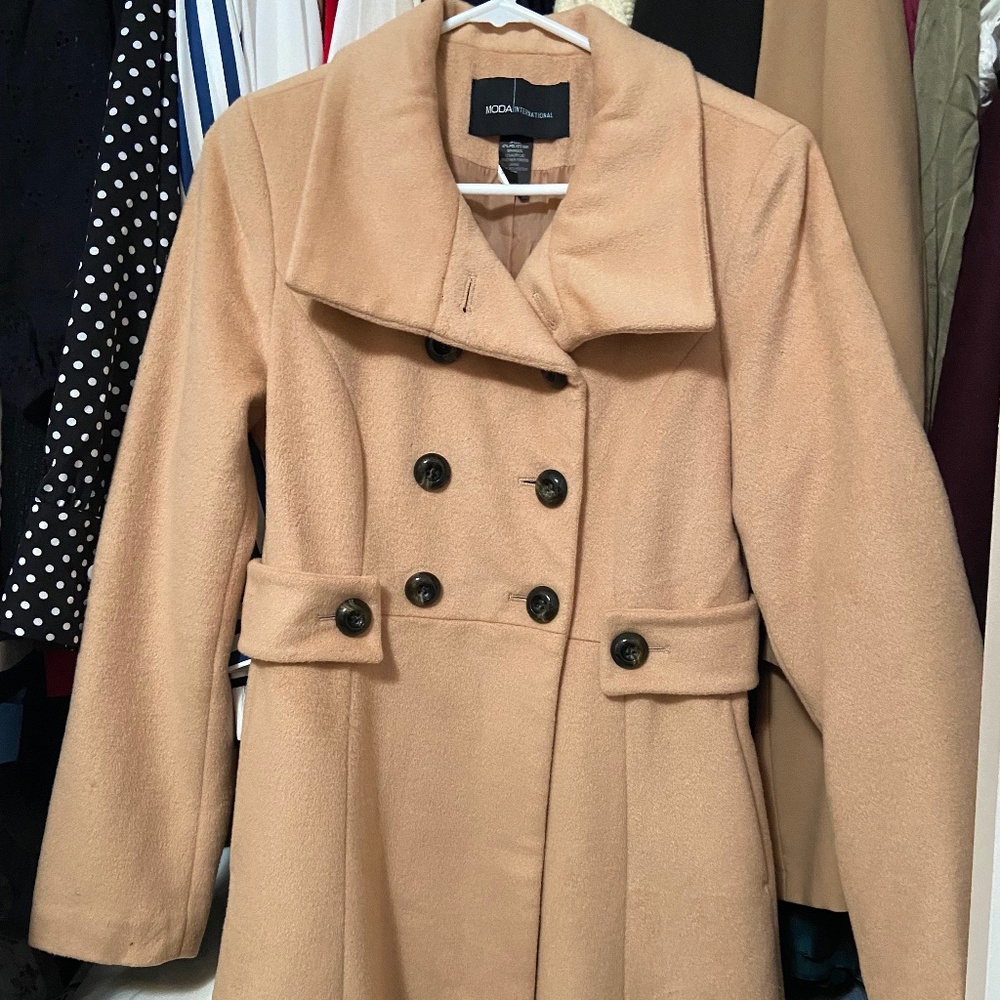 Tan Wool Blend Coat